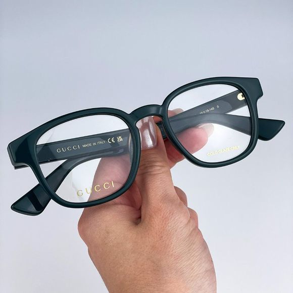 Gucci GG1343O 004 BRAND NEW Eyeglasses Dark Green Square Unisex - Picture 1 of 12